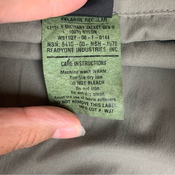 Patagonia mens XXL 2x level 5 military jacket gen II green army nylon ready one - Picture 4 of 12